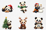 Christmas Panda Sublimation Clipart, an Illustration by CrexoraLab (Thumbnail 2 of 5)