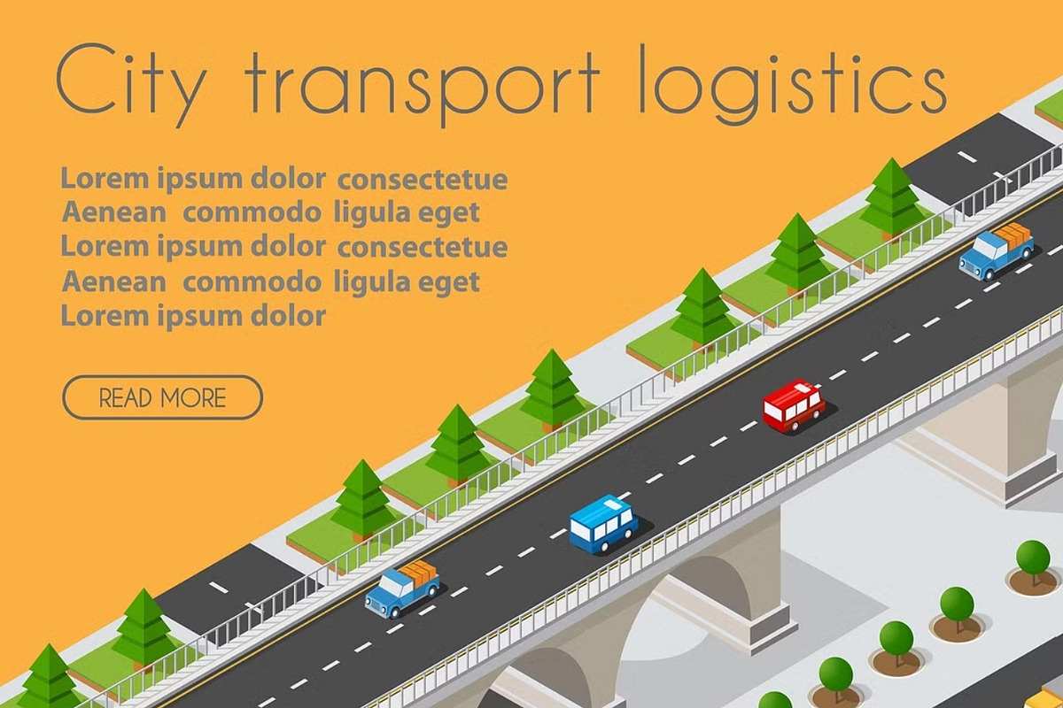 Transport Logistics 3D Isometric, a Technology Illustration by AlexZeL (Photo 2 of 5)