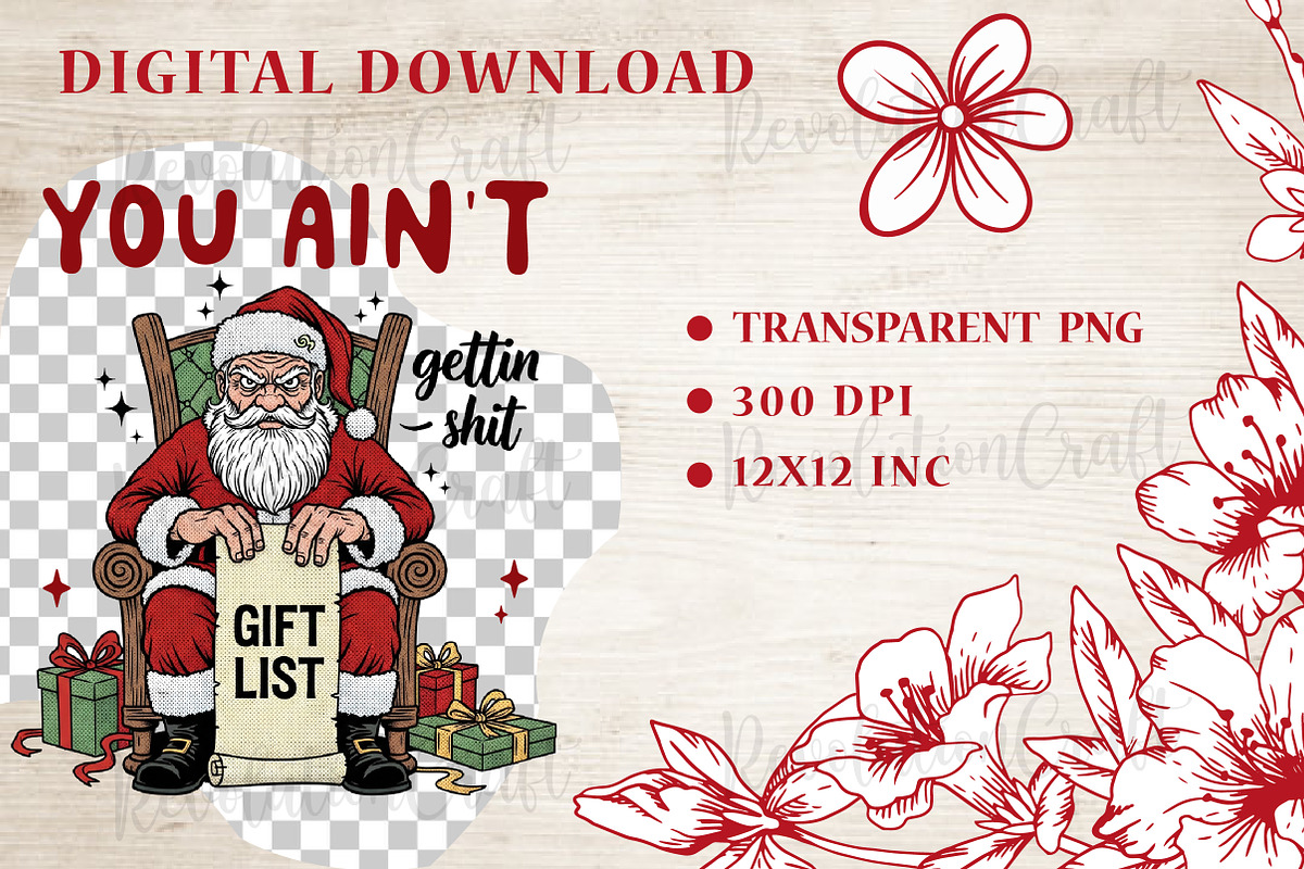 You Ain’t Getting, Christmas Santa, an Illustration by OK Design (Photo 2 of 4)
