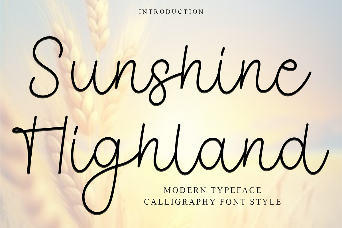 Sunshine Highland, a Handwritten Font by InermediaSTUDIO (Photo 1 of 7)