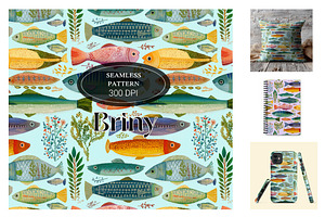 Briny - Fish Sardine Pattern
