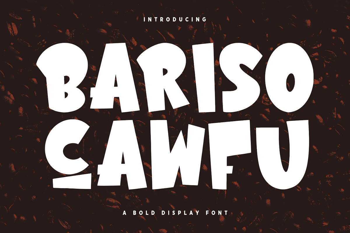 Bariso Cawfu Bold Display Font, a Sans Serif Font by Maulana Creative (Photo 1 of 7)