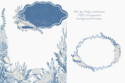 Blue toile Ocean Collection, a Seasonal Illustration by AlenaVlasko stock Market (Thumbnail 7 of 12)
