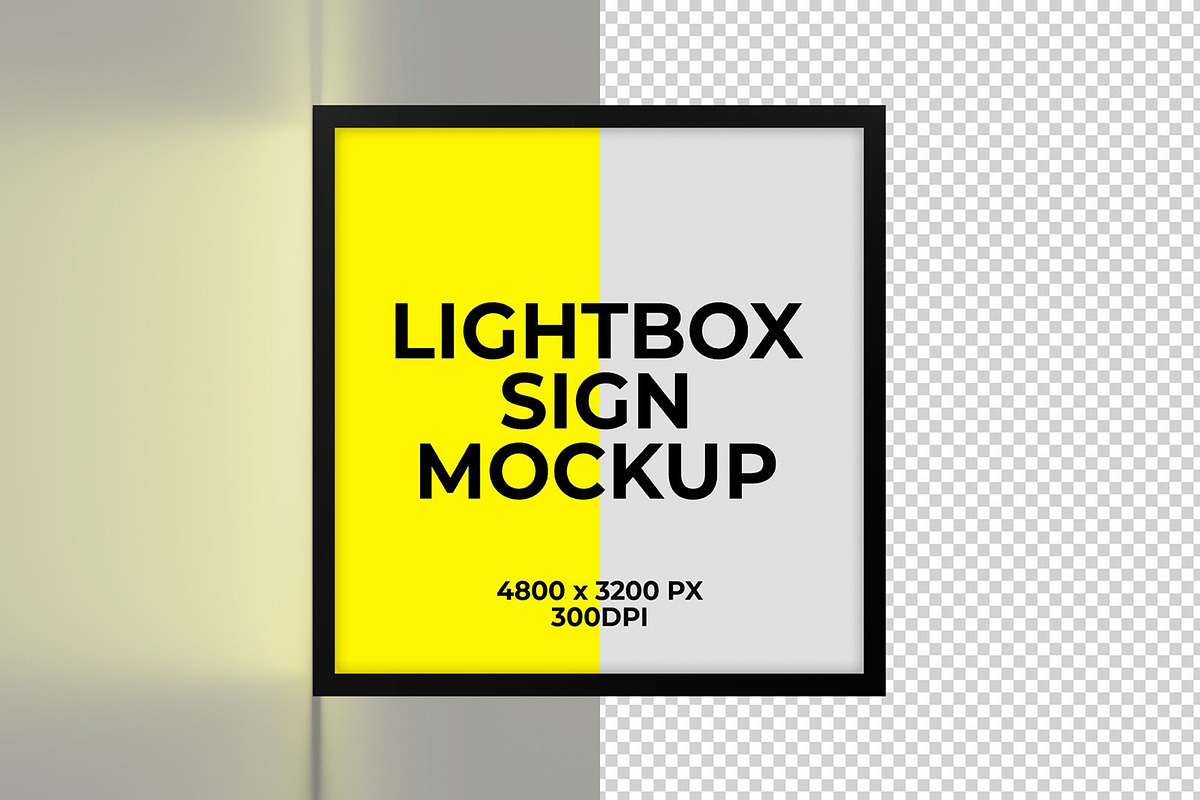 Lightbox Sign Mockup, an Advertising Mockup by Medialoot (Photo 5 of 7)