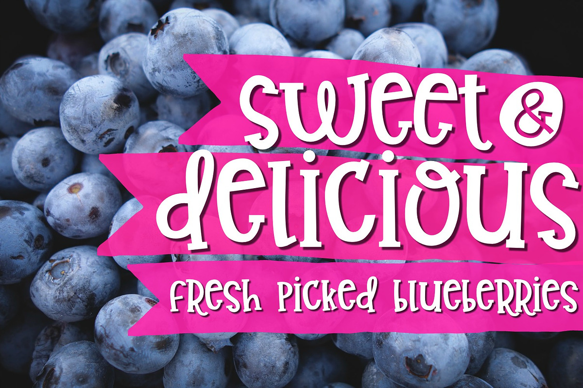 Garden Berries Handwritten Font preview 3