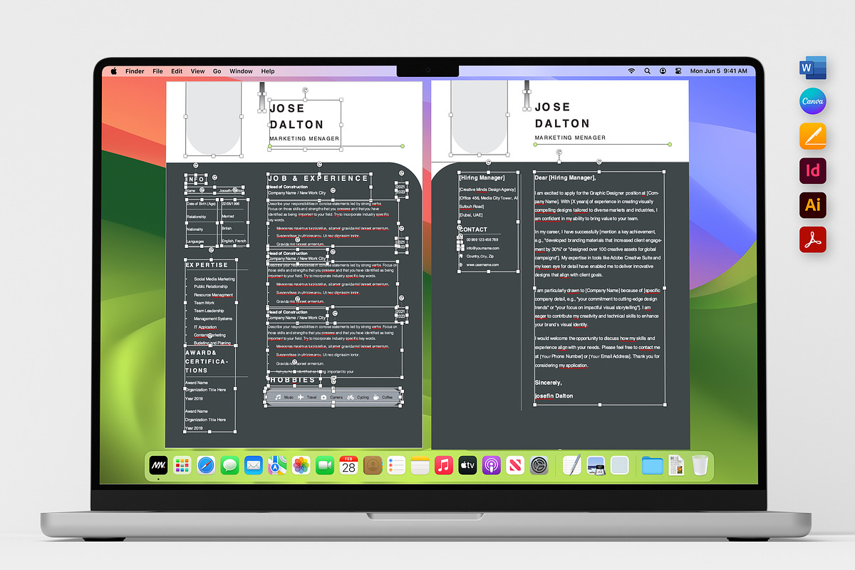 Modern Resume Template Design, a Resume Template by Nur Designer (Photo 4 of 4)