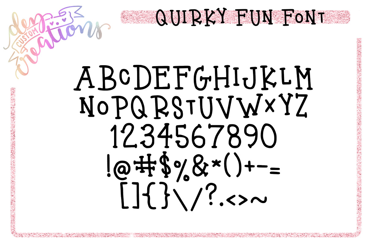 Quirky Fun - A Fun Hand LetteredFont, a Serif Font by Dez Custom Creations (Photo 10 of 10)