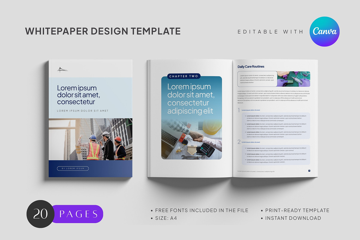 Whitepaper Design Template, a Marketing Template by CubicSpace (Photo 1 of 4)