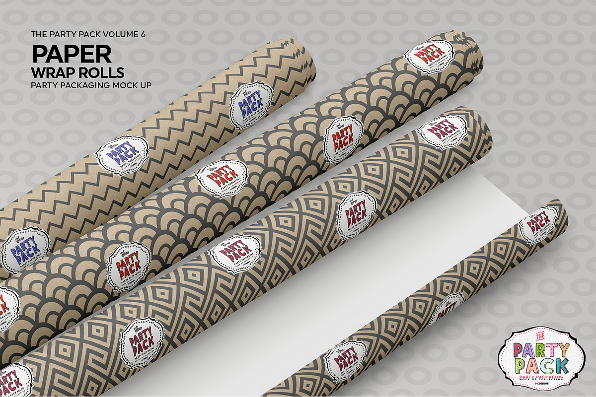 Paper Wrapper Rolls Mockup, a Product Mockup by INCDesign (Photo 5 of 7)