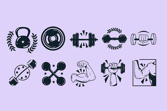 Gym & Fitness Icons Set preview 2