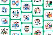 Friends Stickers Pack, an Emoji Icon by Prosymbols (Thumbnail 6 of 9)
