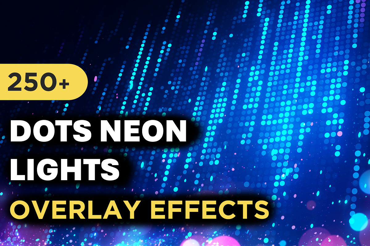 250+ Dots Neon Light Overlay Effects, an Object Graphic by Mikel Blazgad (Photo 1 of 10)