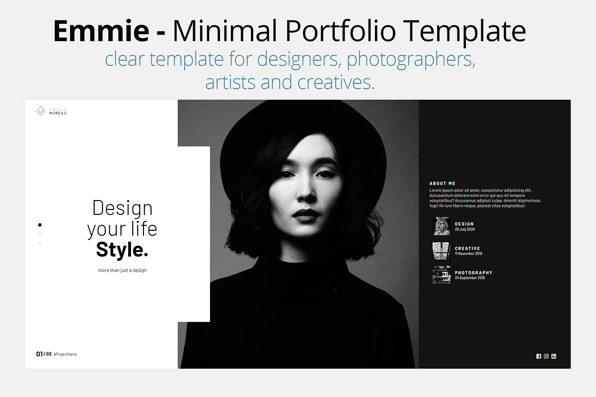 Emmie - Minimal Portfolio Template, a HTML Template by AntonyChernianu