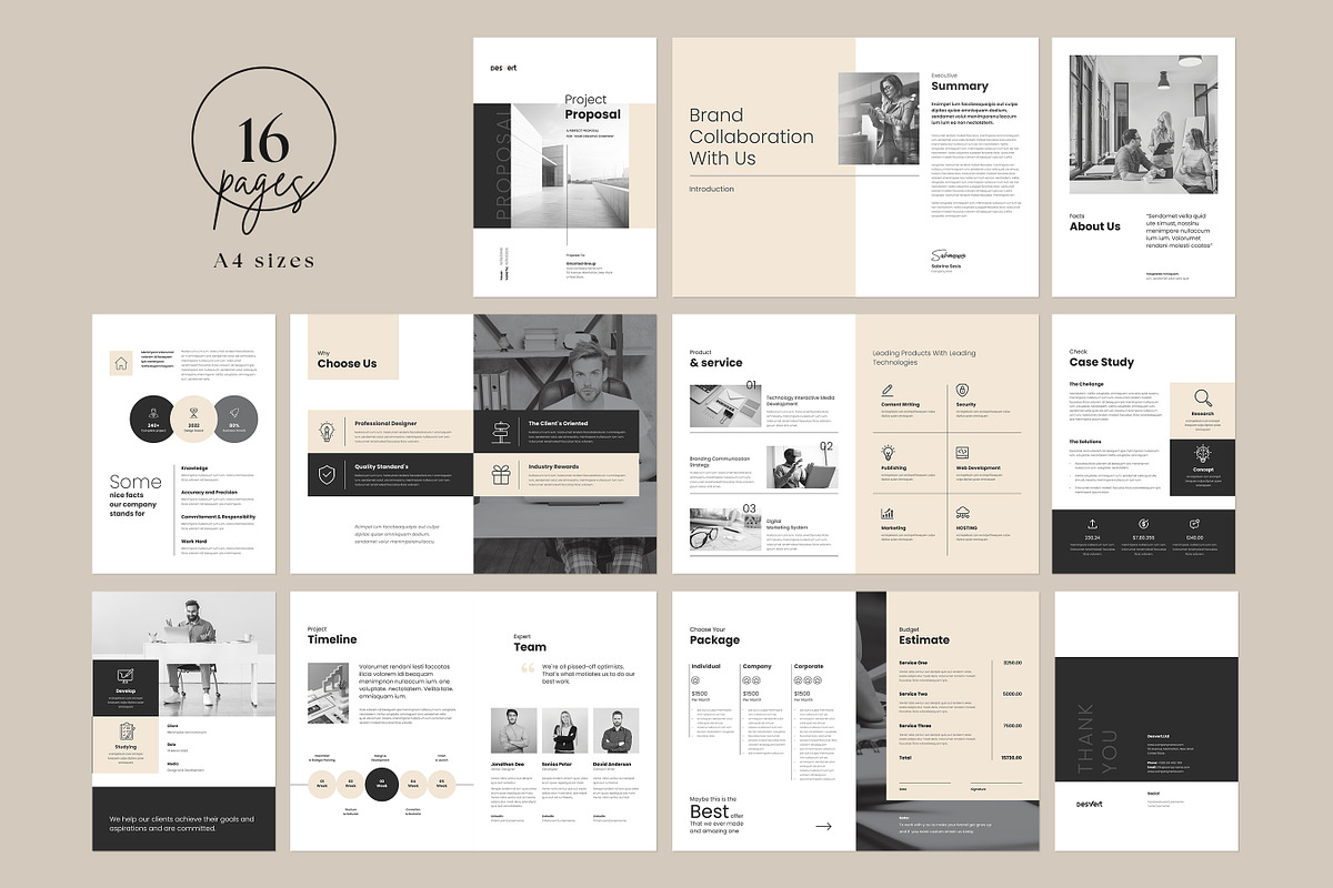 Business Proposal Template, Canva, a Brochure Template by DesVert (Photo 9 of 10)