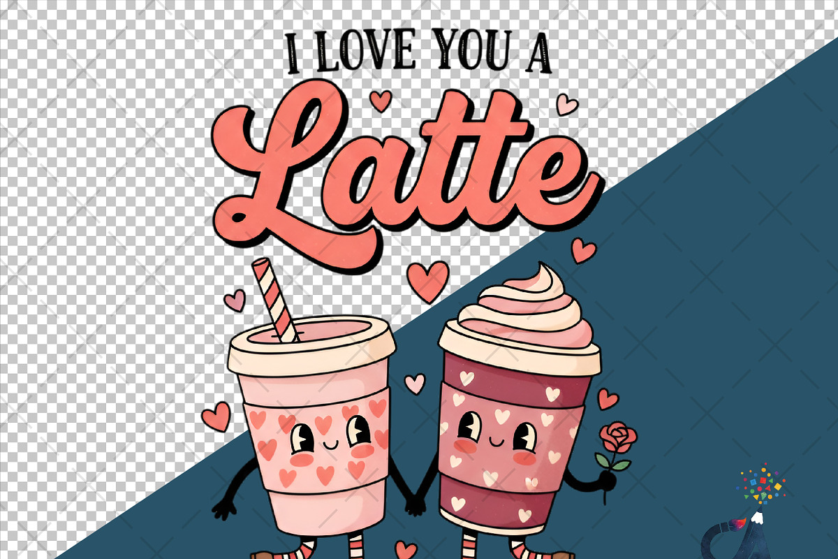 I Love You A Latte PNG, an Illustration by Creative Art (Photo 6 of 6)