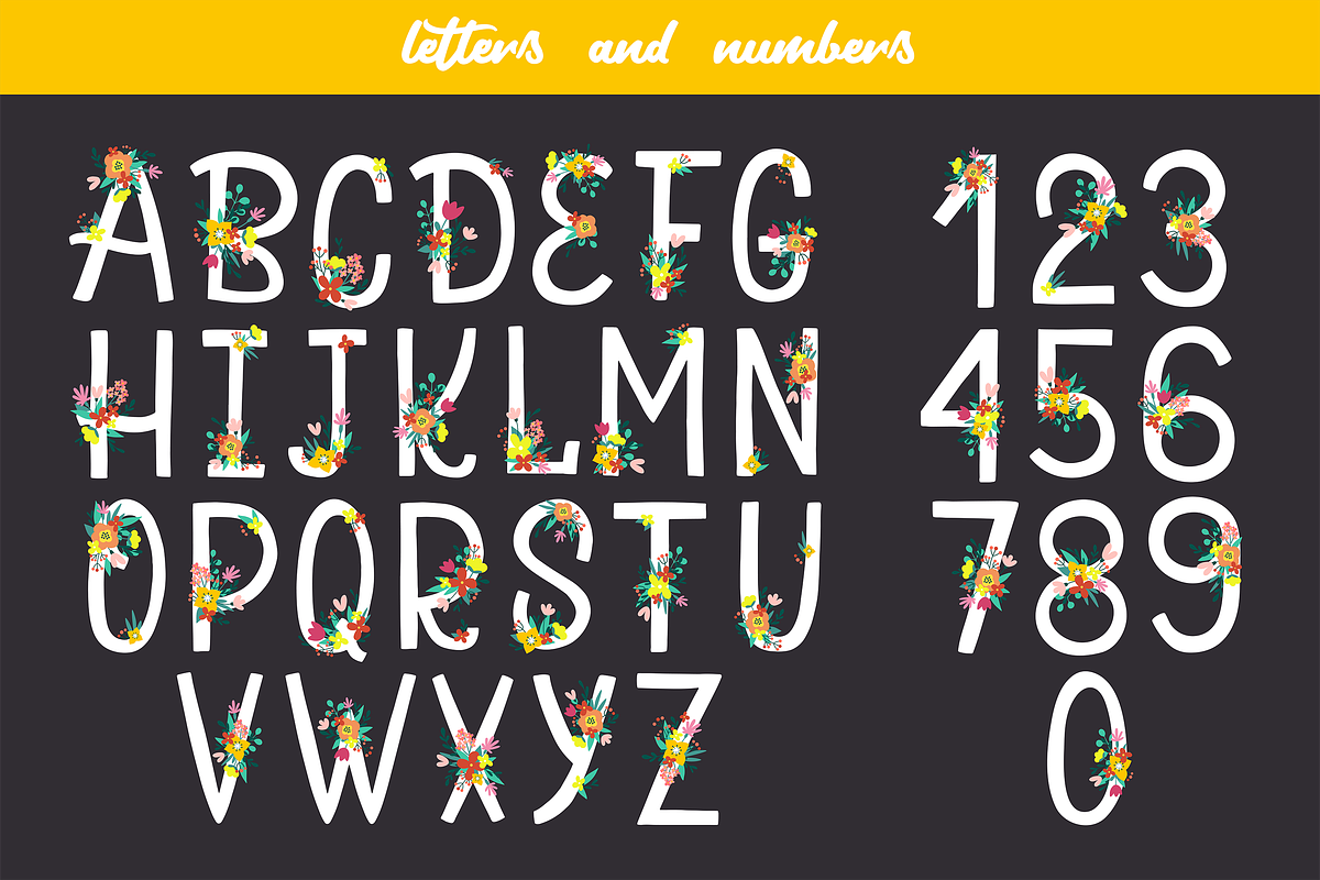 Floral Alphabet and Numbers, a Decorative Illustration by Anna Krestiannykova (Photo 8 of 8)