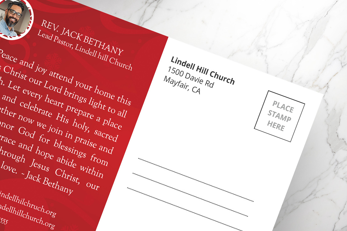 Red Christmas Church Postcard PSD, a Card Template by Godserv Designs (Photo 11 of 11)