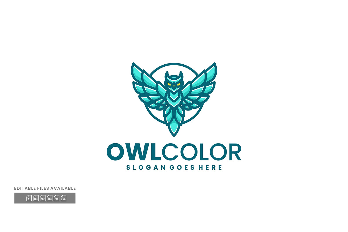 Owl Color Simple Mascot Logo, a Branding & Logo Template by ivan_artnivora