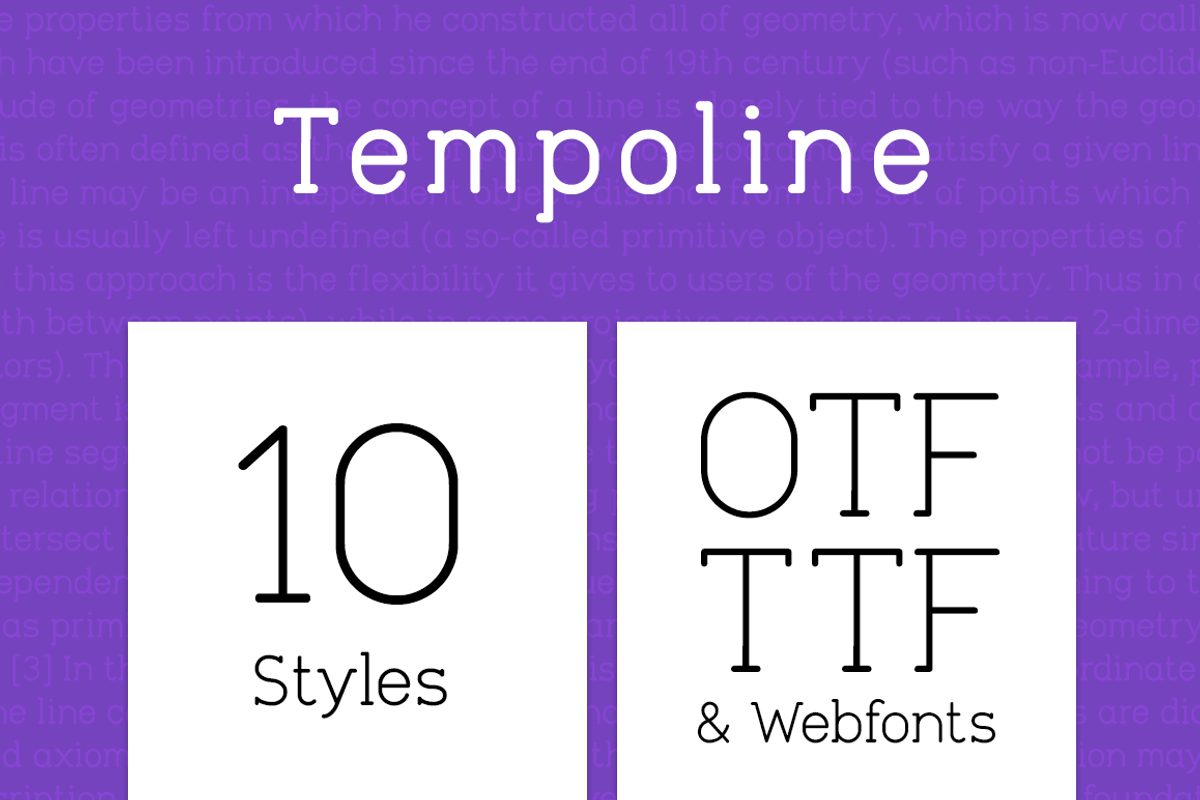 Tempoline Font (75% OFF!), a Sans Serif Font by Poli Gilad (Photo 14 of 14)