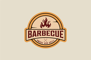barbecue logo emblem vector design, a Branding & Logo Template by zyxroun shop