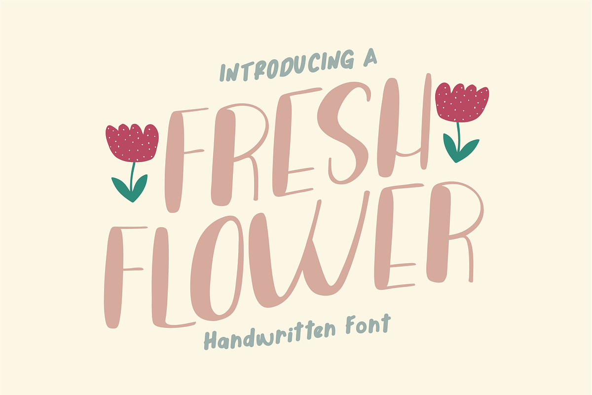 Freshflower - Handwritten Font, a Handwritten Font by Berdansabersama (Photo 1 of 8)