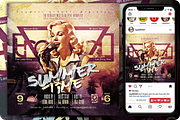 Summer Time Event Vintage Flyer, a Flyer Template by regalDRAW (Thumbnail 1 of 2)