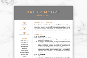 CV Template/Resume - Bailey