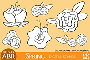 SPRING - Digital Stamps / Brushes, an Outline Icon by Purple Frog (Thumbnail 2 of 4)