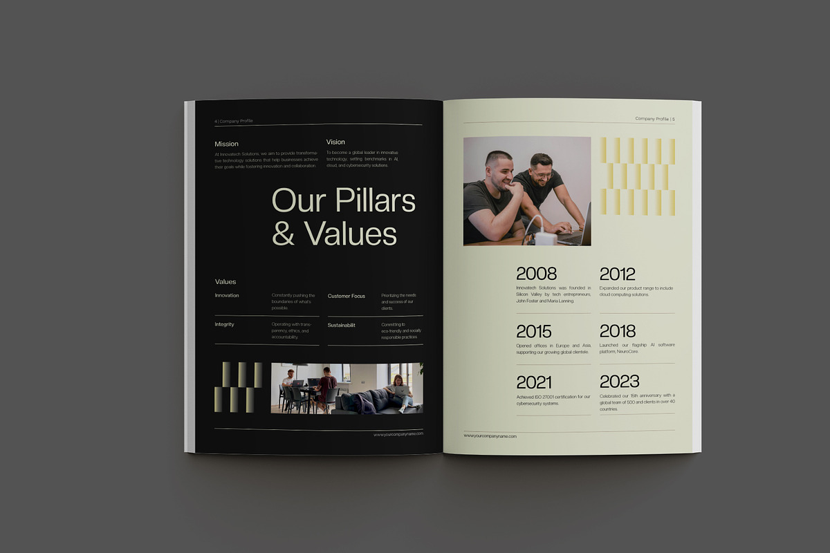 Black Beige Company Profile, a Brochure Template by Neermana (Photo 6 of 11)