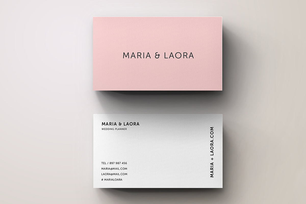 Pink Modern Business Card Template, a Business Card Template by Blank Studio