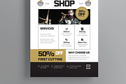 Modern Barber Shop Flyer Template, a Flyer Template by MightyDesign (Thumbnail 5 of 8)