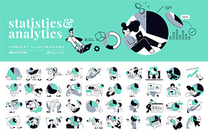 Statistics and analytics, an Illustration by PureSolution
