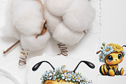 100 Cute Baby Bee PNG Cliparts, an Animal Illustration by Pati Charm Studio (Thumbnail 9 of 9)