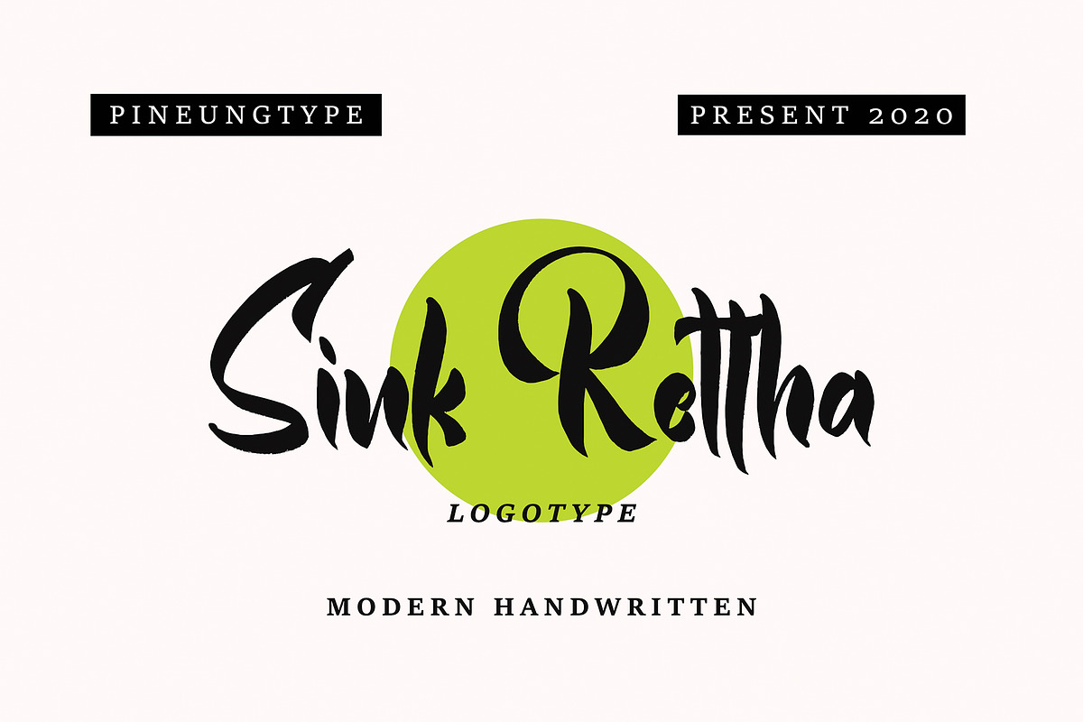 Sink Rettha Black Friday, a Script Font by pineungtype (Photo 1 of 5)