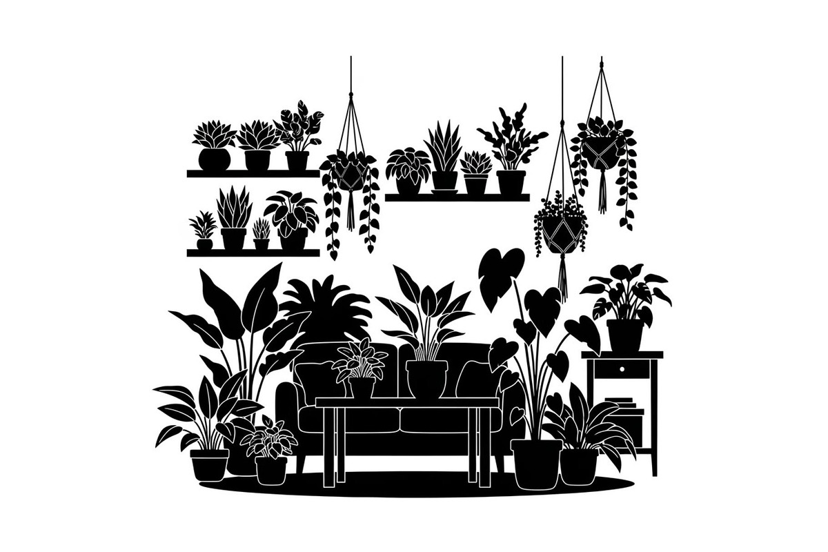50 Botanical Garden Silhouette bundl, an Illustration by Designs_River (Photo 40 of 51)