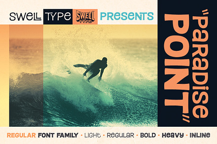 Paradise Point surf tiki font, a Sans Serif Font by Swell Type