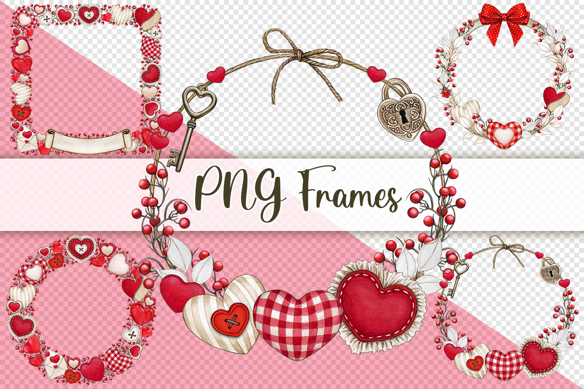 60 Watercolor love themed elements, a Seasonal Illustration by angychan (Photo 4 of 8)
