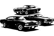 Retro Fast Car Vector SVG Bundle, an Object Graphic by jahid234 (Thumbnail 2 of 13)