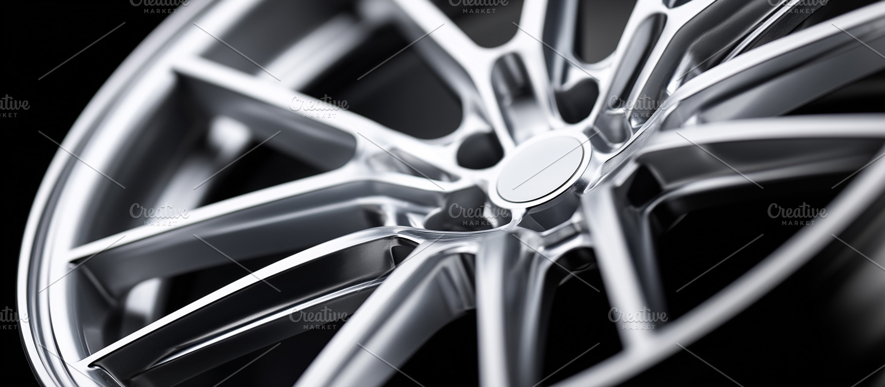 Close up of a polished alloy car rim, a Transportation Photo by MistyDay