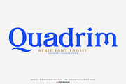 Quadrim - Serif Font Family, a Serif Font by Artistic & Unique (Thumbnail 1 of 16)