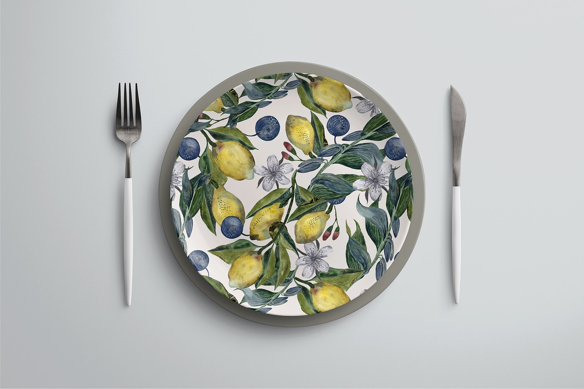 Lemons and grass Solomon seal, an Illustration by PASHKOVA (Photo 8 of 22)
