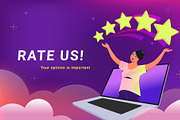 Rating illustrations with characters, a Technology Illustration by Julia Tim (Thumbnail 5 of 7)