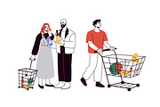 People with shopping carts set, a Person Illustration by Good Studio (Thumbnail 4 of 8)