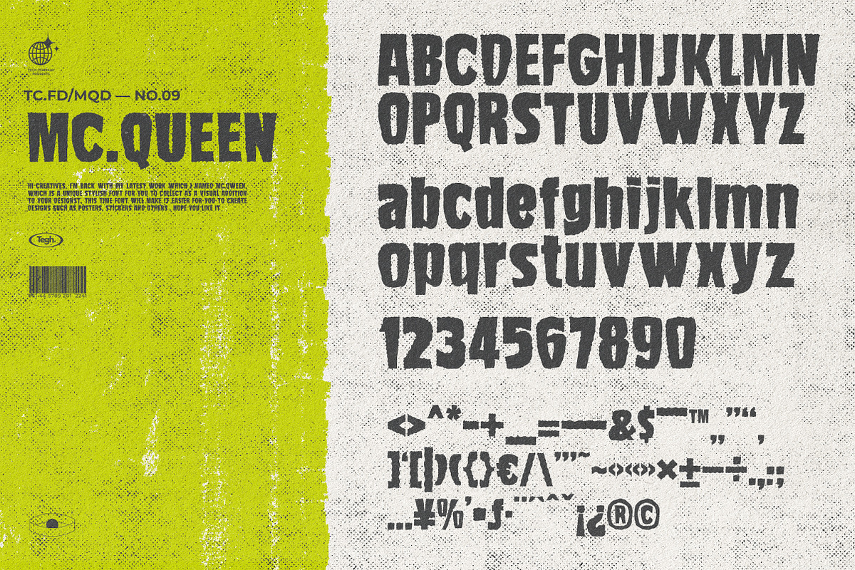 Mc.Queen display font + badge, a Font by Tegh co. (Photo 15 of 16)
