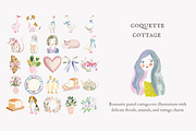 Coquette cottage clipart set, a Decorative Illustration by Patishop Art (Thumbnail 5 of 9)