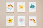 20 Cute Rain Cloud Sun Star Rainbow, a Decorative Illustration by jongcreative (Thumbnail 2 of 9)