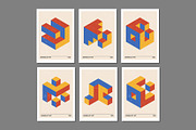 3D Geometry Printable Wall Art Set, a Background Graphic by C Design Studio (Thumbnail 23 of 28)