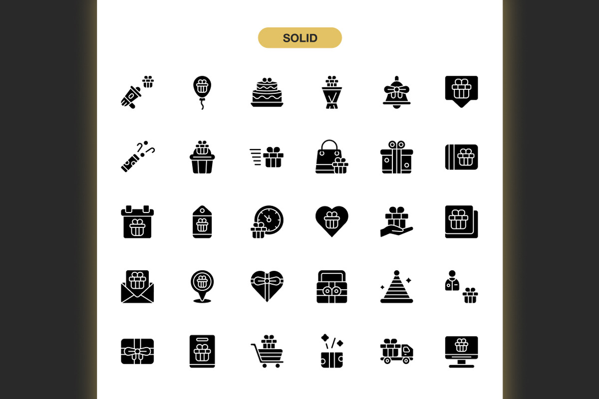 Gift Day Icons, an Icon by Spacepixel Creative (Photo 3 of 3)