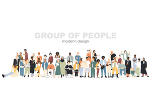 Group of people. Modern flat design, a Person Illustration by Stafeeva