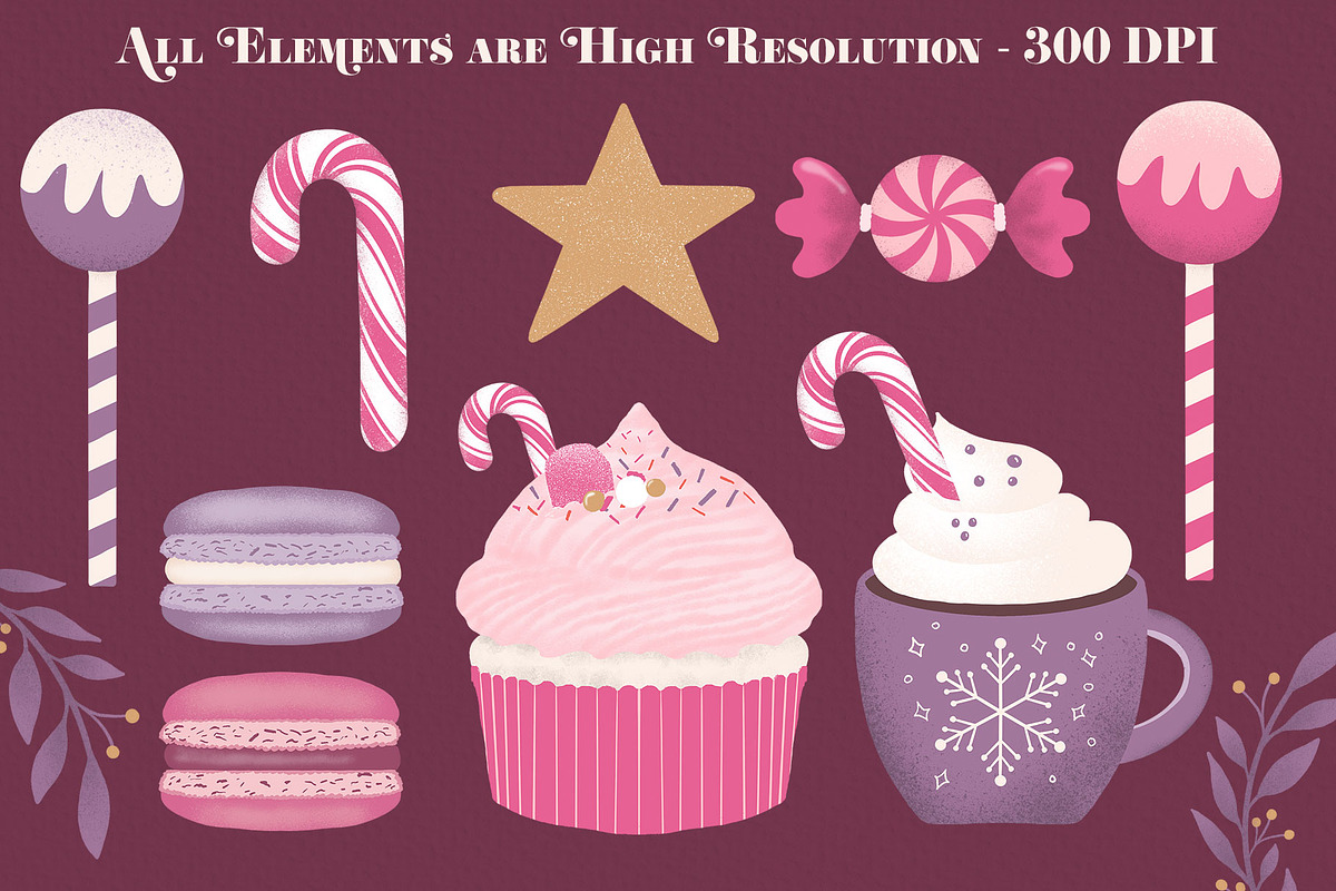 Sugarplum Christmas Clipart, an Illustration by The Audacious Brush (Photo 3 of 10)